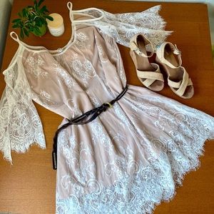 Boho Lace Bell Sleeve Dress